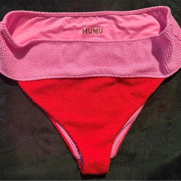 Show Me Your Mumu 🎀 Aruba bikini top XL NWT & Scrunch Del Rey bottom in PINK! - Picture 7 of 7